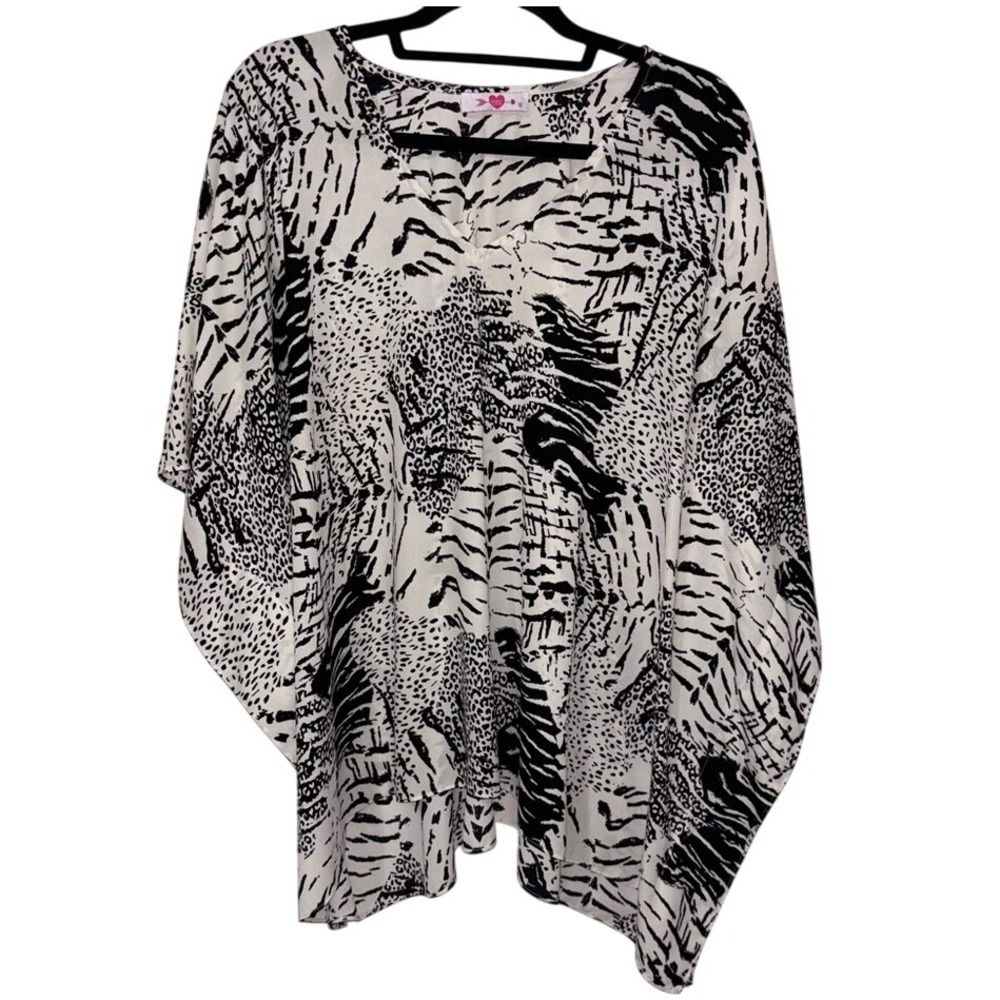 Buddy Love Black and White Boxy North Tunic‎ Animal Print Zebra